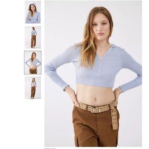 UO Talia Quarter-Zip Hooded Sweater